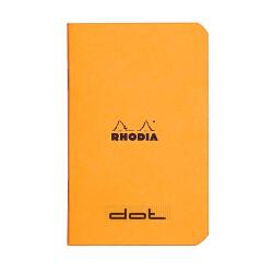 Carnet piqué Rhodia Classic 7,5x12 cm 48p dot non détachables 80g - Orange