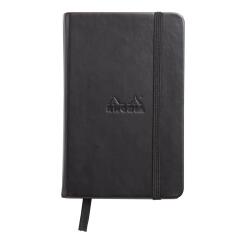 Webnotebook 9x14 cm 192 pages dot papier ivoire 90g fermeture élastique - Noir