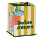 Dolce Amore, Pot à crayons carré 8,5x8,5x11 cm