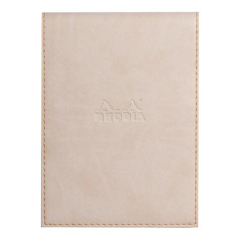 Rhodiarama porte-bloc avec porte-crayon + bloc N°13 ligné - Beige