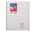 Cahier reliure intégrale enveloppante Koverbook 24x32cm 160 pages petits carreaux couverture polypropylène transparent - Assortis