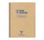 Project book Uninotes carnet recyclé reliure intégrale A4+ 160 pages détachables perforé 4 trous petits carreaux + 3 intercalaires - Assortis