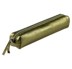 Cuirise Slim Leather Pencil Case 19.5x2.5x4cm - Green