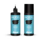 Darwi Flacon de 80 ml de Peinture Acrylique Universelle Nacrée - Noir