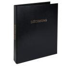 Reliure registre 32x26cm 4 anneaux avec recharges de 100 feuillets - Registre des décisions - Noir