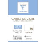 Paquet de 50 Cartes de visite 110x155mm- Bristol 220g/m2 - Blanc