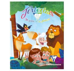 Textoclair Les Fables de La Fontaine cahier de textes brochure rembordée semi-rigide 17x22cm 180 pages grands carreaux NOUVELLE ÉDITION - motif imprimé