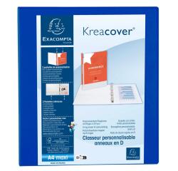 Kreacover Ringband in PP met 2 D-ringen van 40mm - A4 maxi - Blauw