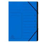 Stapled Multipart file with black elastic, 7 compartments, A4