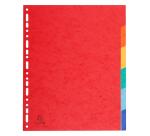 Intercalaires carte lustrée 225g 6 positions - A4 maxi - Couleurs assorties