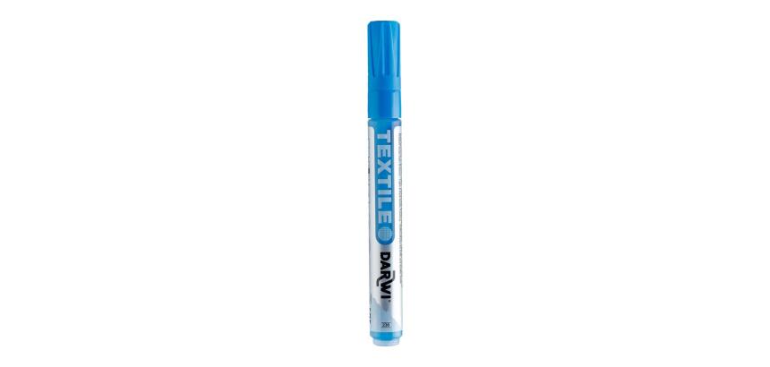 DARWI Marqueur Peinture Textile Opaque Pointe Conique Fine 2mm - Bleu foncé