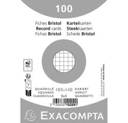 Pk100 Exa Rec Cards 10.5x14.8 Square Wht - White