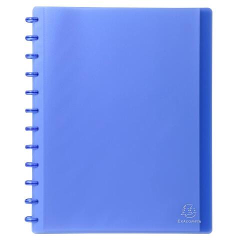 Carpetas de fundas amovibles con anillas - Fundas piel de naranja Tapa rígida translucida 8/10º - (Vistas: 60 Fundas: 30) - 24,5x31cm para A4 - Azul