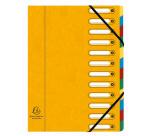 Trieur HARMONIKA® à fenêtres avec élastiques véritable carte lustrée 12 compartiments