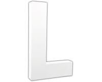Lettre L 20,5cm - Blanc