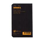 Carnet piqué Rhodia Classic 7,5x12 cm 48p petits carreaux 5x5 non détachables 80g - Noir