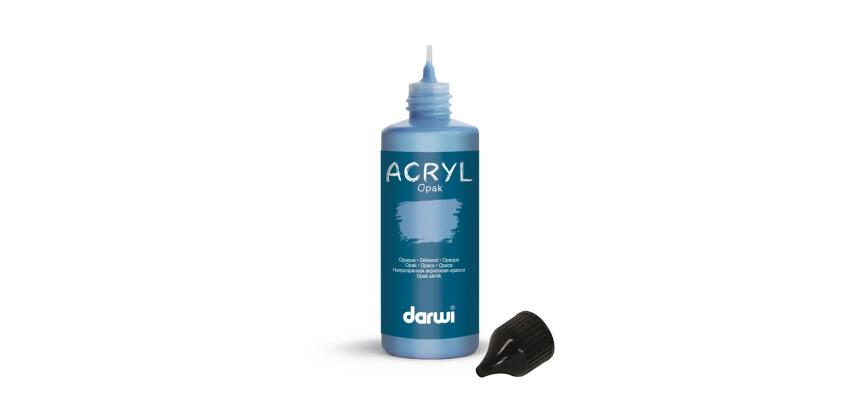 Darwi Flacon de 80 ml de Peinture Acrylique Universelle Opaque - Bleu gris