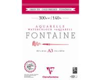 Fontaine bloc collé 2 côtés 12F A3 300g grain fin