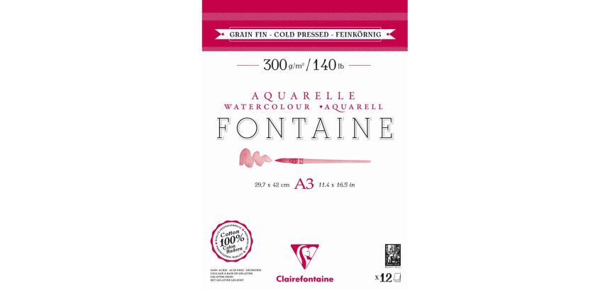 Fontaine bloc collé 2 côtés 12F A3 300g grain fin