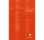 Bloc Pupitre agrafé en-tête A4+ 160 pages détachables et perforées 4 trous détachables petits carreaux - Assortis