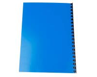 Chromolux® Pak van 100 inbindkaften 250g/m2 voor A4 bindrug - Blauw