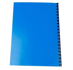 Chromolux® Pak van 100 inbindkaften 250g/m2 voor A4 bindrug - Blauw
