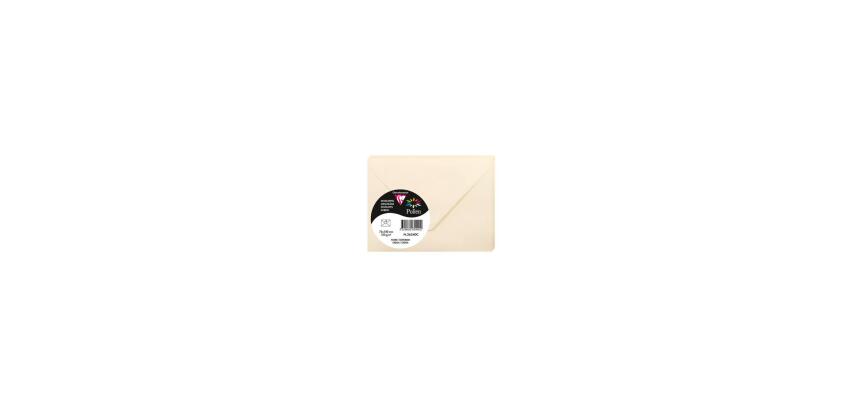 Enveloppe Pollen Clairefontaine 120 g/m² couleur avec patte gommée - Paquet de 5