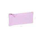 CUIR TEINTÉ Trousse plate 22x11 cm Lilas