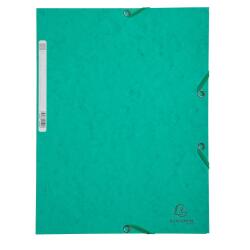 Exacompta Elasticated Folder, 3-Flap, 400gsm Pressboard, A4