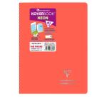 Cahier reliure intégrale enveloppante Koverbook Neon A4 160 pages petits carreaux + marge couverture polypropylène opaque - Assortis