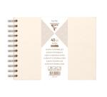 Album à personnaliser de 40 feuilles 200g/m2 au format 21x16cm - Ivoire irisé