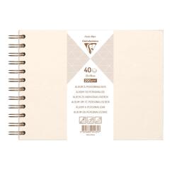 Album à personnaliser de 40 feuilles 200g/m2 au format 21x16cm - Ivoire irisé