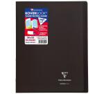 Cahier piqué Koverbook 24x32cm 96 pages grands carreaux couverture polypropylène transparent - Assortis