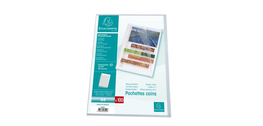Pak 100 L-mappen - gestructureerde PP 12/100e - A4