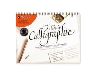 Bloc de calligraphie d'apprentissage A3, FRANCAIS/ANGLAIS - crème