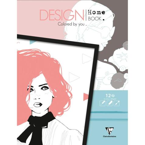 DESIGN HOME BOOK, Bloc de 12 feuilles 250g/m2 au format 30x40cm