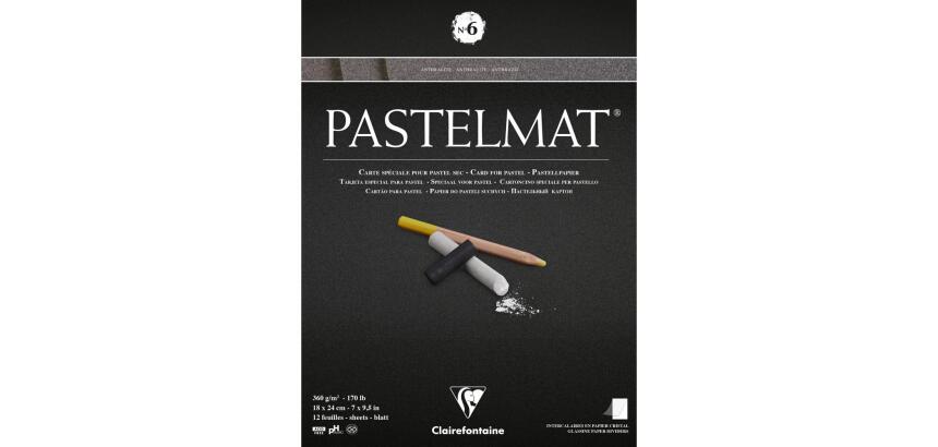 Pastelmat bloc collé 12F 18x24cm 360g