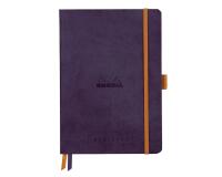 Rhodiarama Goalbook souple AUBERGINE A5 240 pages dot papier ivoire 90 g/m2 - Aubergine