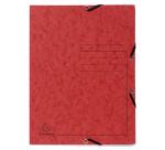 Paquet de 3 chemises à élastiques 3 rabats carte lustrée 355gm2 - A4 - Couleurs assorties