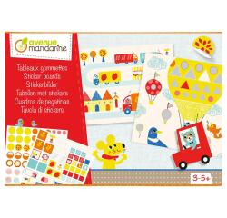 Boîte créative, Tableaux gommettes, Transports - Multicolore
