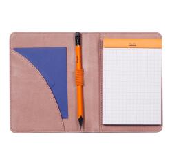 Rhodiarama livret porte-bloc N°12 pour bloc ou carnet format B7 - Bois de rose