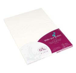 20 feuilles A4 Vélin pur coton 220g - Crème