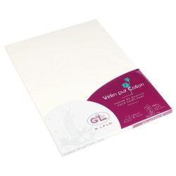 20 feuilles A4 Vélin pur coton 220g - Crème