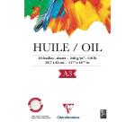 Papier Huile bloc collé 1 côté 10F A3 240g