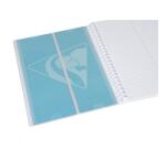 Koverbook Vocabularium notitieboekje met spiraal A5 50 blad gelijnd + centrale kantlijn transparante polypropyleen omslag - Kleurloos