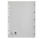 Intercalaires imprimés numériques PP gris recyclé - 5 positions - A4 - Gris