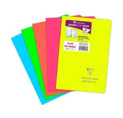 <strong>Gestikt notitieboek Koverbook Neon 11x17cm 96 pagina's gelinieerd met ondoorzichtige polypropyleen omslag - Assorti</strong>