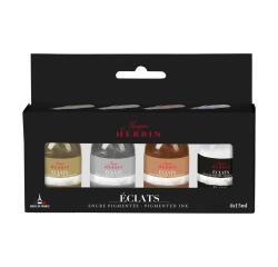 COFFRET ASSORTIMENT 4 FLACONS ENCRES ECLATS PIGMENTEES 15ml - Assortis