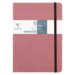 My.Essential Age Bag carnet brochure cousu dos carré à pages numérotées A5 192 pages petits carreaux papier ivoire 90 g - Rose antique