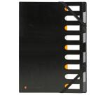 Trieur rigide HARMONIKA® Exactive® dos extensible 9 compartiments - Noir